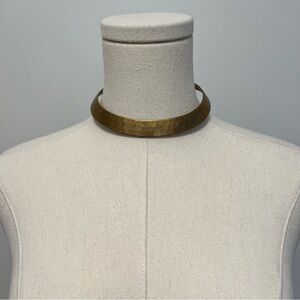 Gold Hammered Choker Necklace